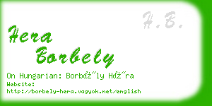 hera borbely business card